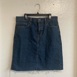 J. Crew denim mini skirt - dark wash. Size 6